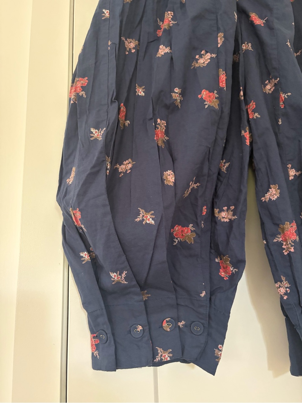 Free People Bop Around Navy/Floral Jumpsuit NWT - Picture 5 of 16